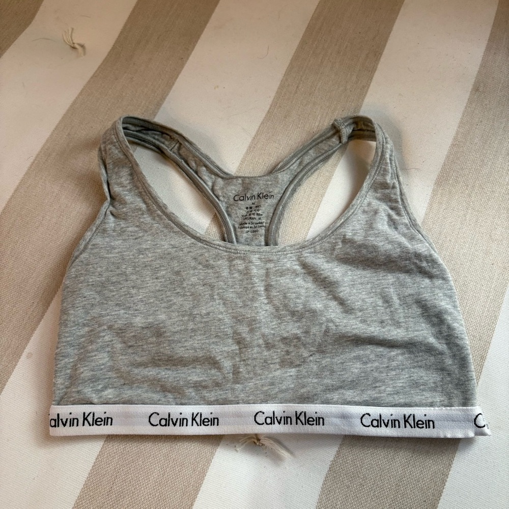 Calvin Klein Gray Women's Racerback Bralette Size M